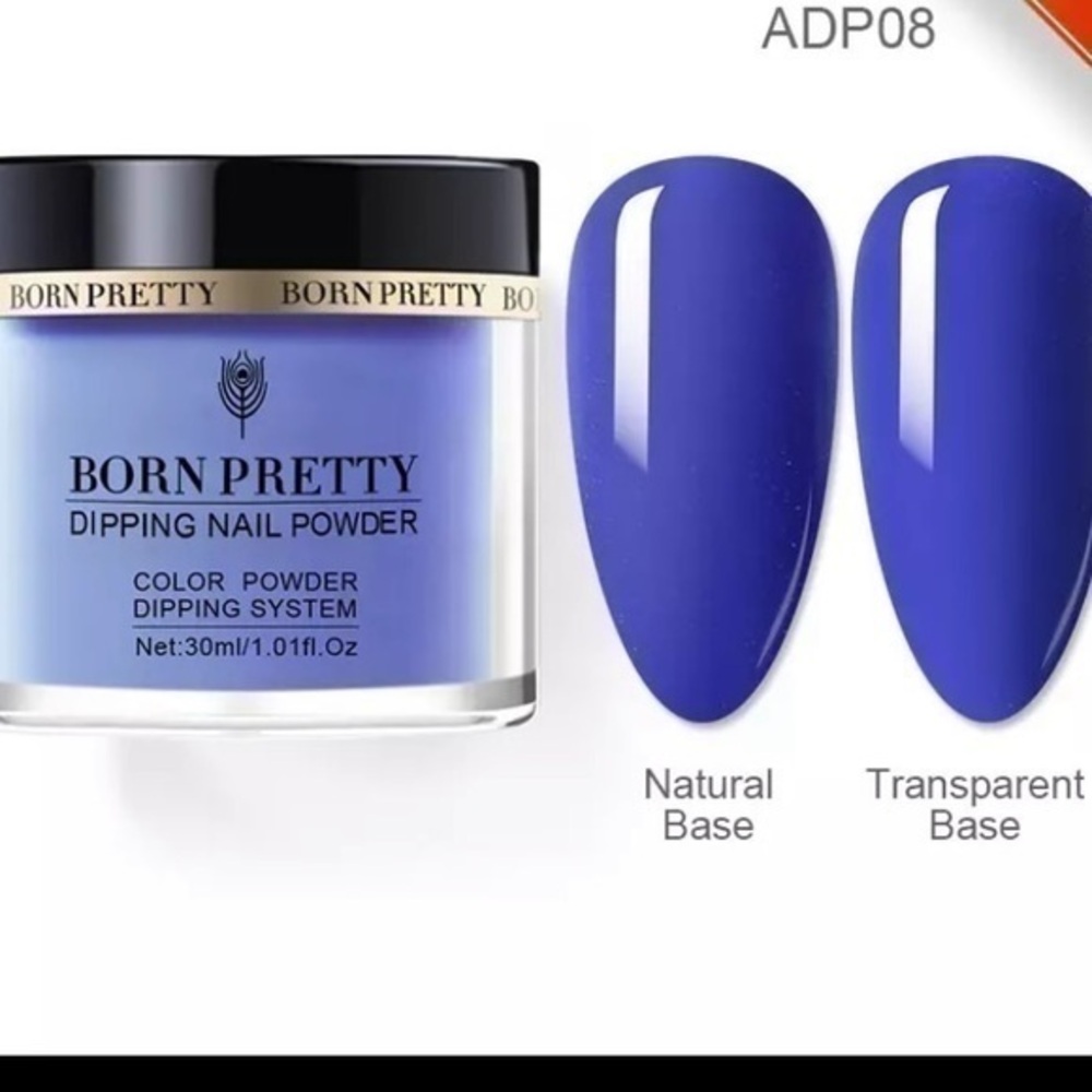 Blue nail dip powder